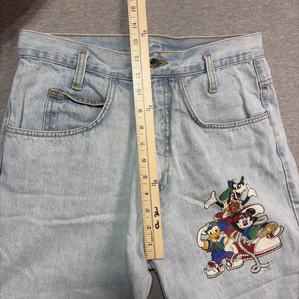 Vintage Disney Mickey Mouse Long Jean Denim Shorts - Medium - Picture 7 of 16